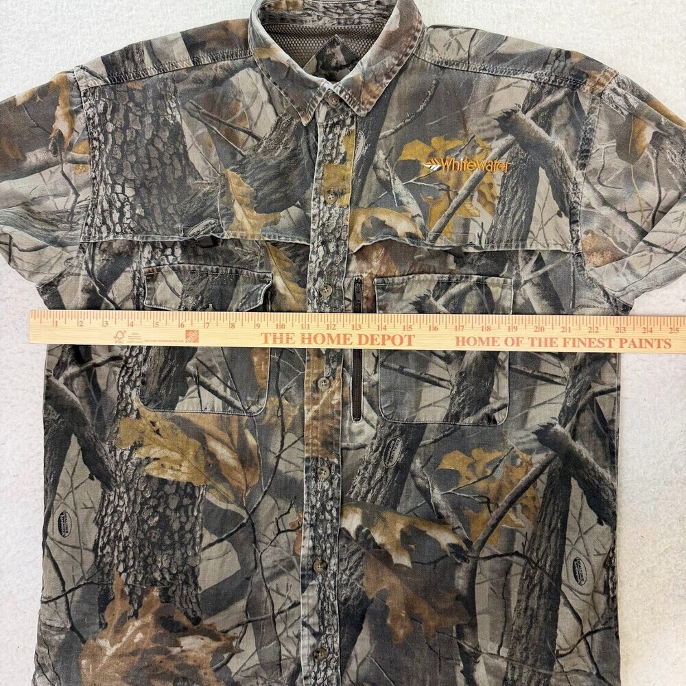 Whitewater Camouflage Realtree Hardwood Vented Shirt Button Up Size L Hunting - Picture 4 of 6